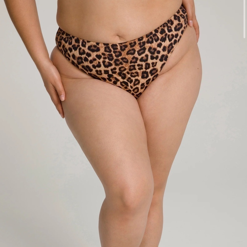 Good American Better Reversible Bikini Bottom Leopard Size 8 - 5XL New NWT